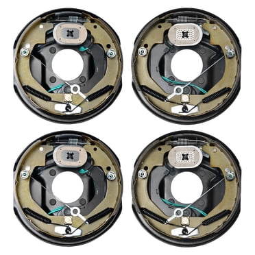 VEVOR Electric Trailer Brake Assembly, 10" x 2-1/4", 2 Pairs Self-Adjusting Electric Brakes Kit for 3500 lbs Axle, 4-Hole Mounting, Backing Plates