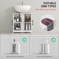 thumbnail image 4 of HOMCOM Armoire de Rangement pour Lavabo sur Pied, Armoire pour Lavabo de Salle de Bain, Blanc, 4 of 10