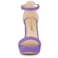 thumbnail image 2 of Unique Bargains Sandales à Talon Épais à Plateforme à Bout Ouvert avec Bride à la Cheville pour Femmes, 2 of 6