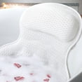 thumbnail image 1 of Bath Product Category Bath Pillow for Tub Neck and Back Support with Fast Drying Mesh Fabric and 6 Non Suction Cups Tub Cushion for Relaxation in Bath Accessories Platform Style, 1 of 3