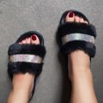 thumbnail image 4 of LSLJS Pantoufles pour Femmes, Chaussures d'Intérieur d'Été en Suède pour Femmes pour l'Intérieur et l'Extérieur avec Strass, Pantoufles de Maison pour Femmes, 4 of 6