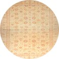 thumbnail image 1 of Ahgly Company Indoor Round Abstract Mustard Yellow Oriental Area Rugs, 7' Round, 1 of 6