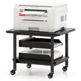 thumbnail image 1 of Giantex 2-Tier Printer Stand, Under Desk Rolling Printer Cart with 2 Storage Shelves, Mobile Machine Stand Storage Rack for Home Office, 1 of 10