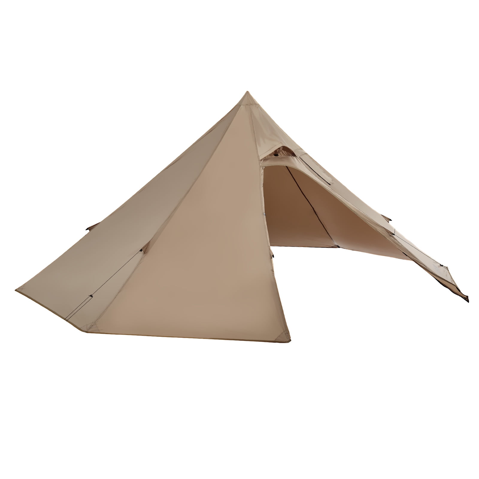 KFFKFF Hot Tent for 2 Persons, Portable Winter Tipi Tent with Stove Jack, Waterproof Canvas Camping Tents,  Lightweight 4 Season Shelter Tents, S Size