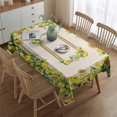 thumbnail image 4 of Summer Lemon Fruits Wreath Table Cloth,Wrinkle Free Table Cover with Polyester,Waterproof Reusable Tableclothes for Easter Birthday Picnic Wedding (Rectangle,60x84inch), 4 of 5