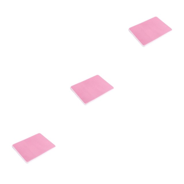 Redempat Cute Practical Cat Accessories Easy To Clean Safe And Non-Toxic Comfortable And Soft ABS Cat Litter Mat Litter Box Mat Pink 30*30cm 3Set