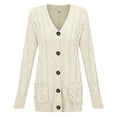 thumbnail image 5 of Kcodviy Sweaters Womens Open Sleeve 3X Womens Winter Coats and Jackets Knit Boho Long Patchwork Little Plus Size Winter Coats Coat Cardigan Pockets Front Open Front Cardigan Sweater, 5 of 5