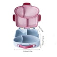 thumbnail image 4 of Bowayaoa Outdoor School Lunchbox Microwave Safe with Fork and Spoon, Compartmentalised Bento Box for Kids, Portable Lunch Container with Sauce Compartment, Leakproof Tiffin for School, 4 of 7