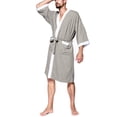 thumbnail image 4 of LSLJS Mens Robe Winter Loose Fallow Couples Bathrobe Long Nightgown Nightgown, Robes Gifts for Men, 4 of 7