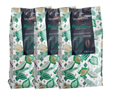 Valrhona Manjari 64% Dark Chocolate Fève – Premium Single-Origin Madagascar Couverture, Vibrant Tangy Red Fruit & Citrus Notes, 6.6 lb. Bags – Professional Pastry Chef 3/Case Bulk Master Pack