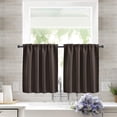 thumbnail image 1 of Iumwxz Curtains Living Room Bedroom Kitchen Solid Partition Divider Home Window Panel Easy Wash Durable High Quality Fabric Versatile Anti Fading 2 Pack Brown, 1 of 3