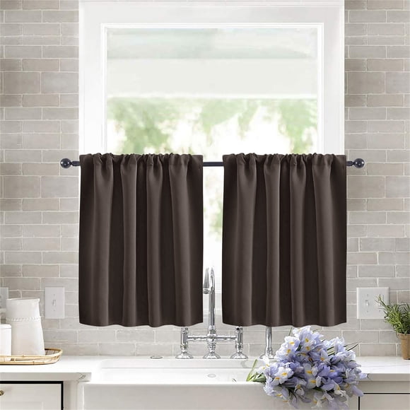 Solid Color Curtain Panels for Living Room - Light Blocking Rod Pocket Window Drapes for Bedroom Partition