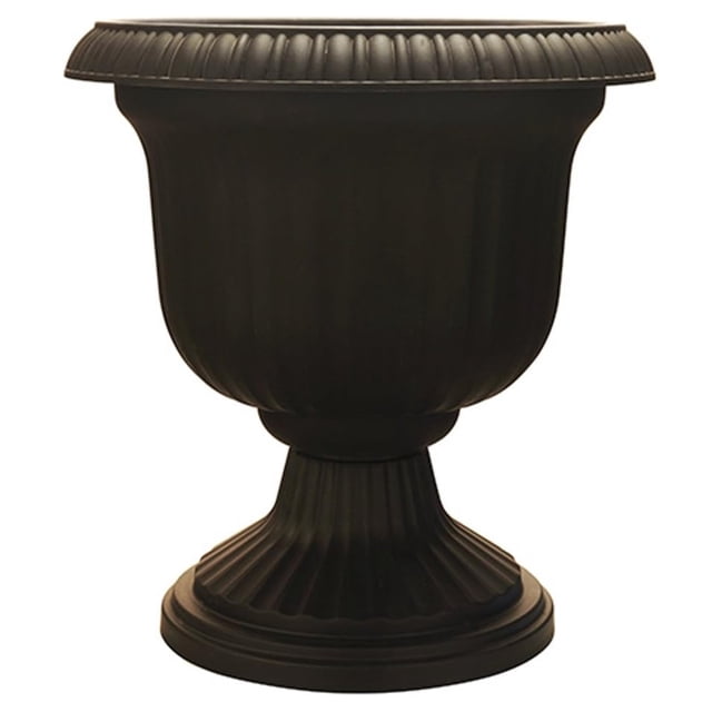Southern Patio Urne Ronde d'Extérieur Utopian de 19 Pouces pour Plantes de Grande Taille, Noire