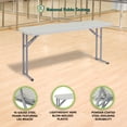 thumbnail image 2 of National Public Seating Table Pliante de Séminaire 18 x 72 Pouces, Gris Moucheté, 2 of 10