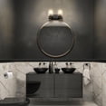 thumbnail image 4 of 3-Piece Matte Black Powder Room Set with 13" 2-Light Vanity Fixture, 91007982, 4 of 9