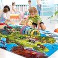 thumbnail image 2 of Oriate Kids Toy Dream Mat Racetrack Activity Playmat, Ideal Fun Carpet Racing Map for Bedroom Playroom, 47" X 31" Pretend Play Rug Safely Have Fun, Great for Playing with Car Toys 552-R, 2 of 6