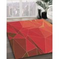 thumbnail image 3 of Ahgly Company Machine Washable Indoor Square Transitional Orange Red Orange Area Rugs, 5' Square, 3 of 7