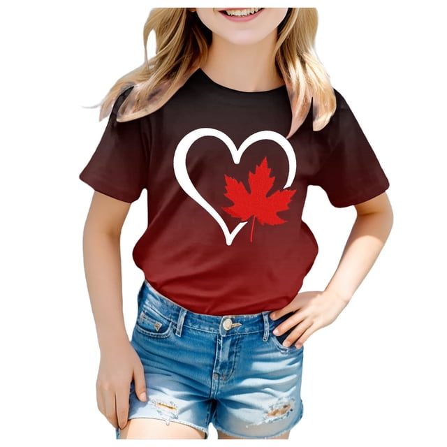 WEAIXIMIUNG T-Shirts pour Adolescentes T-Shirts Tendance pour Filles T-Shirt à Manches Courtes d'Été Col Ras du Cou T-Shirt Coupe Décontractée T-Shirts Basiques