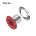 thumbnail image 3 of Unique Bargains 100PCS Grommets Eyelets 1/6 Inch (4mm) ID Hole Metal Self Backing Eyelet with Washers for Leather Red, 3 of 7
