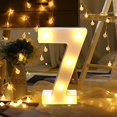 thumbnail image 4 of Lumières Numériques à LED Alphabet s'Illuminent Plastique Blanc Numérique Debout Suspendu 7, 4 of 4