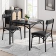thumbnail image 3 of Dining Table Set for 2, Kitchen Table Set for 2, Dining Room Table Set with Upholstered Chairs, Square Kitchen Table Set for Small Space, Apartment, Studio, 3 of 9