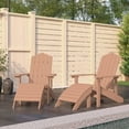 thumbnail image 1 of vidaXL Chaises Adirondack de Patio 2 Pcs avec Repose-Pieds HDPE Brun, 1 of 3