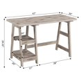 thumbnail image 4 of Convenience Concepts Designs2Go Bureau Tréteau, Fini Bois de Bois Flotté, 4 of 5