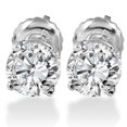thumbnail image 1 of 1.25CT Lab Grown Diamond Studs Screw Back 14K White Gold, 1 of 2