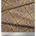 thumbnail image 2 of Soimoi Cotton Poplin Fabric Check Kilim Print Fabric by Yard 42 Inch Wide, 2 of 3