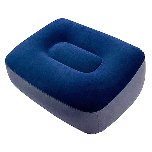 Inflatable Foot Rest Under Desk Curve Footrest for Study Gaming Desk Gray Blue