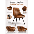 thumbnail image 3 of KOSSMAI Set of 2 Upholstered Side Dining Chairs in Faux Leather, 3 of 6