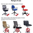 thumbnail image 4 of Nvzi Computer Office Chair Covers Stretch Computer Chair Cover 2 Piece Desk Chair Cover Universal Desk Rotating Chair Slipcovers Protector-Black, 4 of 5