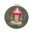 thumbnail image 2 of Abbracc Christmas Embroidery Kit Decorative DIY Xmas Home Decor Cute Hand Embroidery Carousel, 2 of 9
