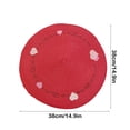 thumbnail image 2 of Round Woven Placemats, Non-Slip Heat Resistant Table Mats, Easy Clean Holiday Kitchen Table Decor for Family Dinners and Gatherings, 2 of 6