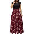 thumbnail image 2 of Jusqu'à 65 % de Rabais! Robes d'Été Mode pour Femmes 2024 Grande Taille Teinture sur Nœuds Colorées Longues à Imprimé Floral Robes Plage Décontractées Maxi Robe d'Été, 2 of 6