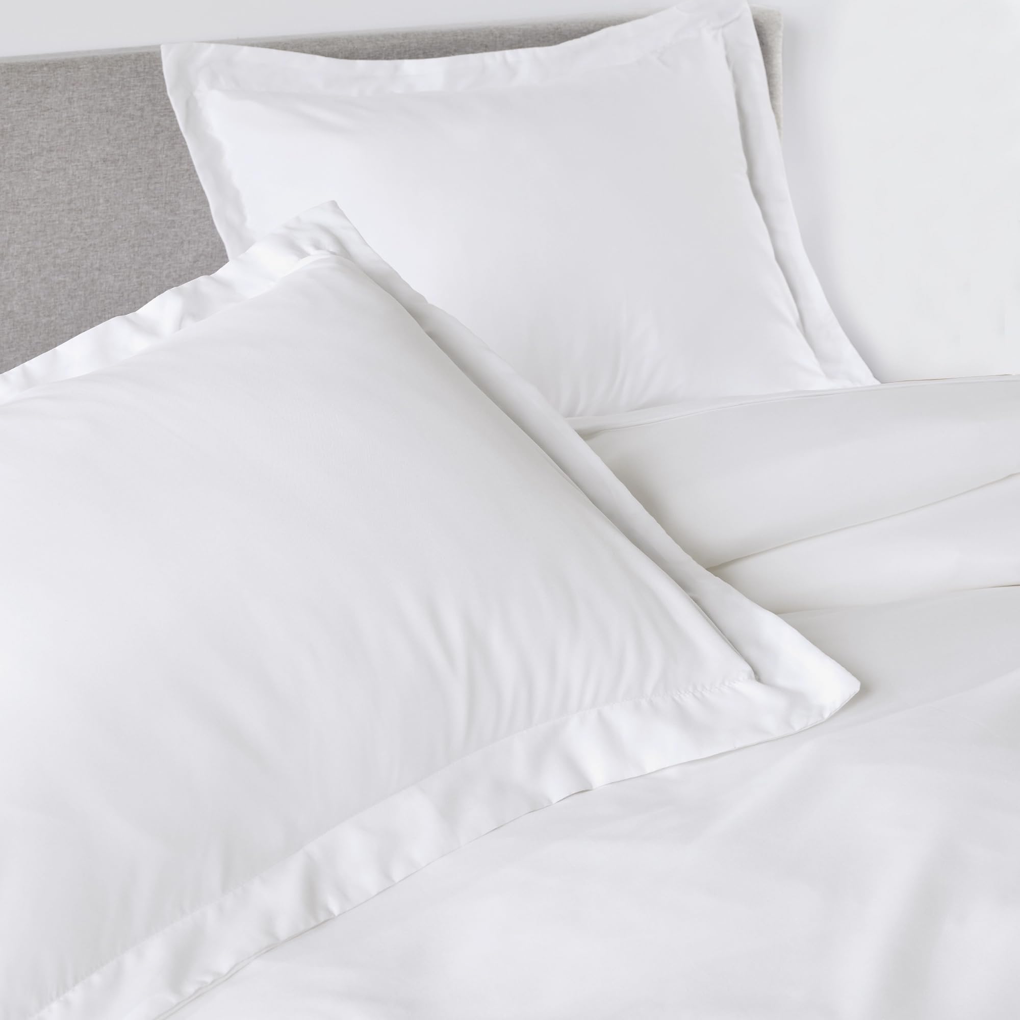 PeachSkinSheets Night Sweats: The Original 1500TC Soft King/Cali King Duvet Cover Set Classic White
