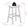 thumbnail image 3 of Wisome Inglewood 3PC table haute & tabourets de siège de selle, 3 of 5
