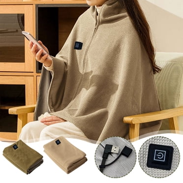 Sentmoon Electric Throw Blanket Electric Blanket USB Heated Blanket Heated Throw Blanket USB Throw Blanket with Zipper Wearable Portable Throw Wrap Washable