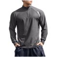 thumbnail image 2 of QIPOPIQ Men's UPF 50+ Sun Shirt 1/4 Zip Up Long Sleeve Rash Guard Lightweight Hiking Workout Running Pullover Clearance, 2 of 6