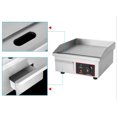 thumbnail image 4 of INTBUYING 1500W 14" Commercial Electric Countertop Flat Top Griddle Stainless Steel Non-Stick Griddles with Adjustable Temperture Control 110V for Teppanyaki Restaurant, 4 of 9