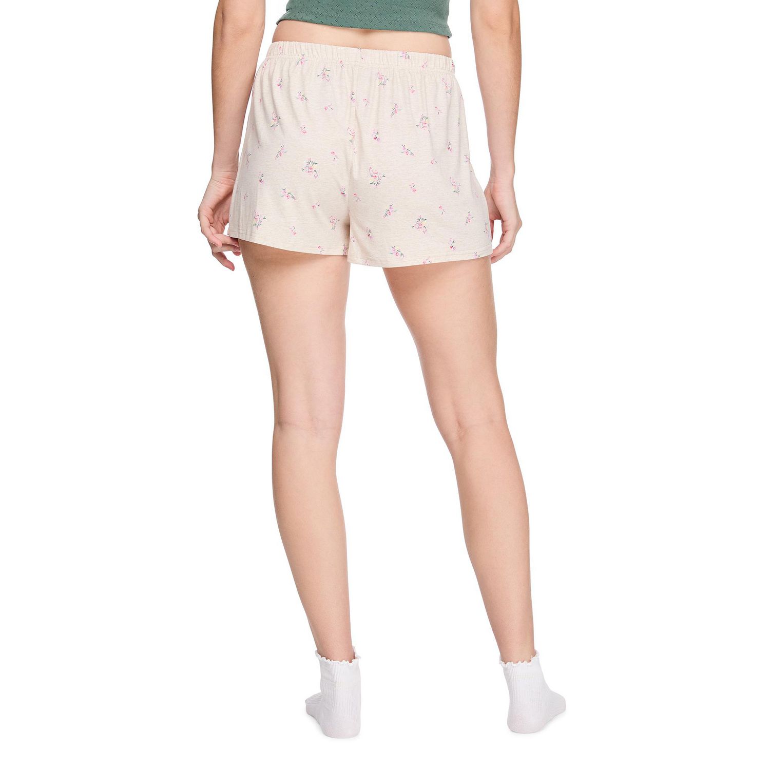 Short de pyjama à effet peau pêche No Boundaries pour femmes