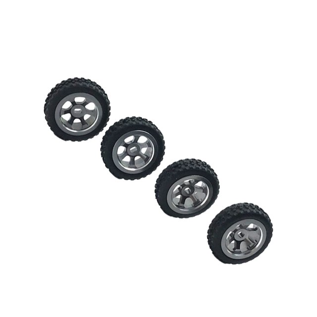 maskred 4pcs/set RC Car Wheel Rim Tire Modification Parts For 1/28 Wltoys K969 RC Car Vehicle Upgrade Wheel Titanium and silver 1Set