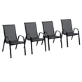 thumbnail image 1 of Outsunny 4-Piece Outdoor Dining Chair Set for Relaxing on Patio, Black, 1 of 10