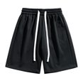 thumbnail image 1 of EOYWHK Mens Gym Shorts Elastic Waist Workout Shorts Drawstring Loose Wide-Leg Half Length Lounge Trouser ,S-3XL, 1 of 5