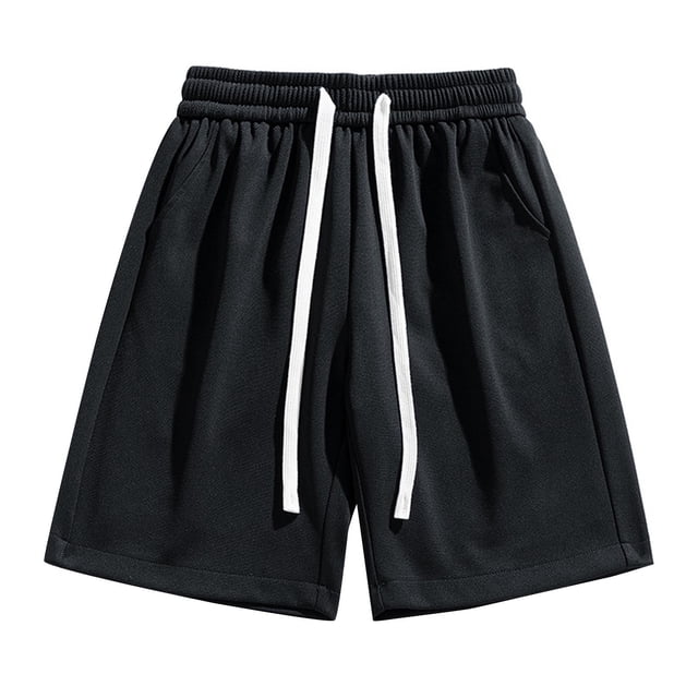 EOYWHK Mens Gym Shorts Elastic Waist Workout Shorts Drawstring Loose Wide-Leg Half Length Lounge Trouser ,S-3XL