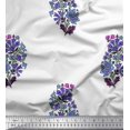 thumbnail image 1 of Soimoi Velvet Fabric Leaves & Floral Block Print Fabric by Yard 58 Inch Wide, 1 of 3