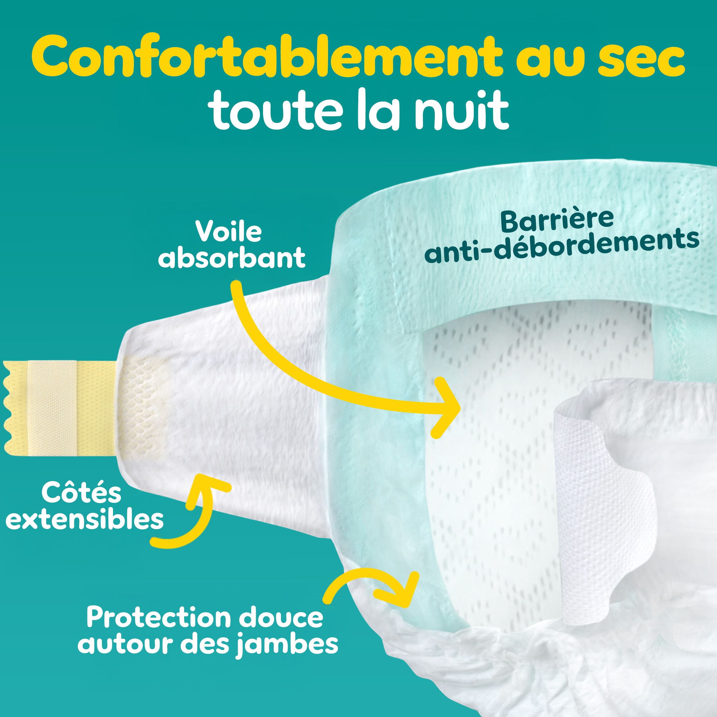 Pampers Swaddlers Couches, Taille 0 (jusqu'à 10 lbs), Absorbantes, Garde Bébé au Sec et Confortable, Couche pour Bébé Jetable Sécuritaire pour la Peau