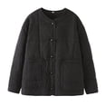 thumbnail image 1 of WRKEKC Women's Plus Size Puffer Jacket Oversized Fit Utility Pockets Winter Wear Street Style Comfort Black L, 1 of 2