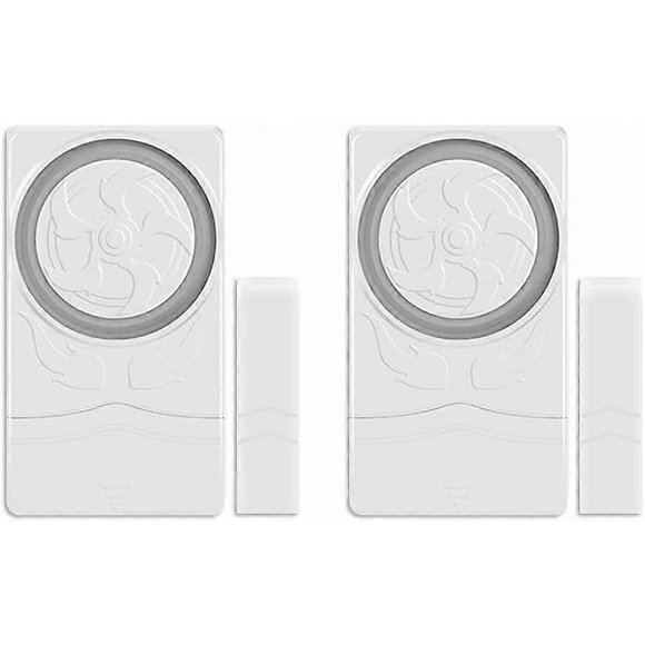 2 Pack Window Door Alarm, 110dB Wireless Anti-theft Magnetic Sensor