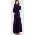 thumbnail image 2 of LinYooLi Women's Lapel Fleece Bathrobe Soft Plush Spa Robe Warm Pajamas with Pockets Soft Pjs Loungewear for Women, 2 of 5